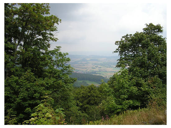 Aussicht in Richtung Osten, unterhalb der Kalbe